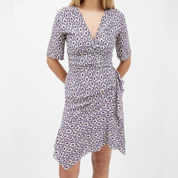 Isabel Marant Arodie Silk Dress Size 38 US6 - Picture 4 of 12